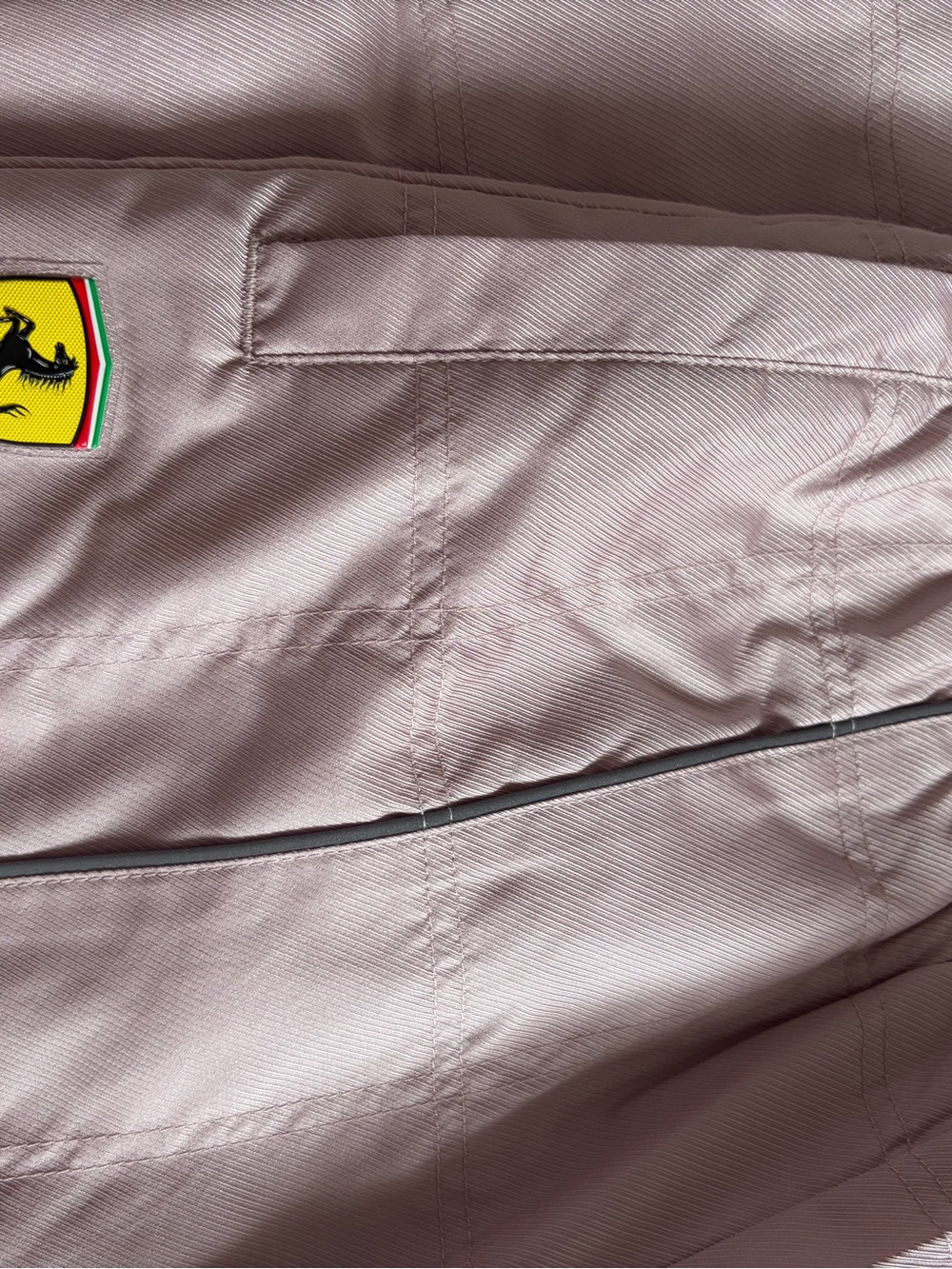 PUMA Scuderia Ferrari Premium Woven Pants Light Pink Wide-Leg - Picture 8 of 16